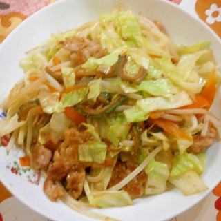 ゴーヤの佃煮で肉野菜炒め